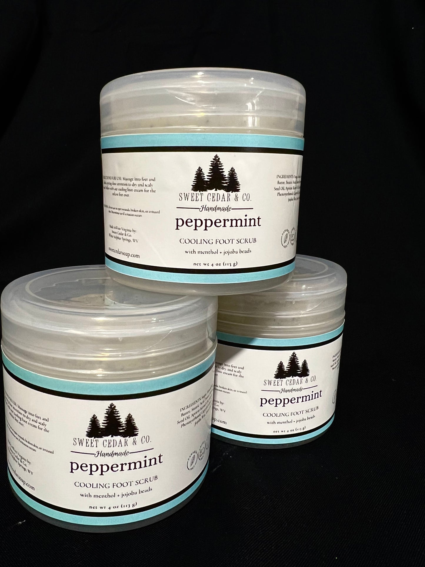 Cooling Peppermint Foot Scrub with Jojoba beads and sugar